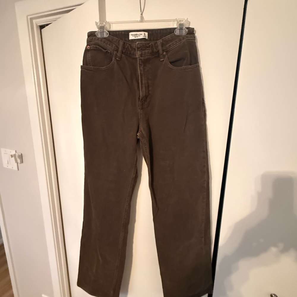 Abercrombie & Fitch Dark Brown Relaxed Curve Love Jenas